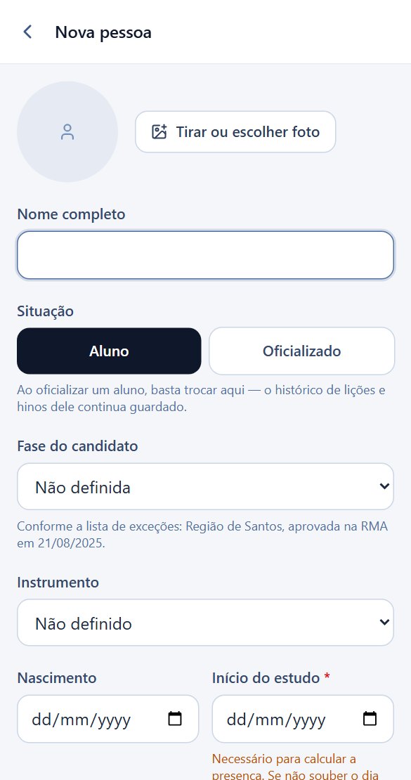 Formulário de cadastro de uma pessoa